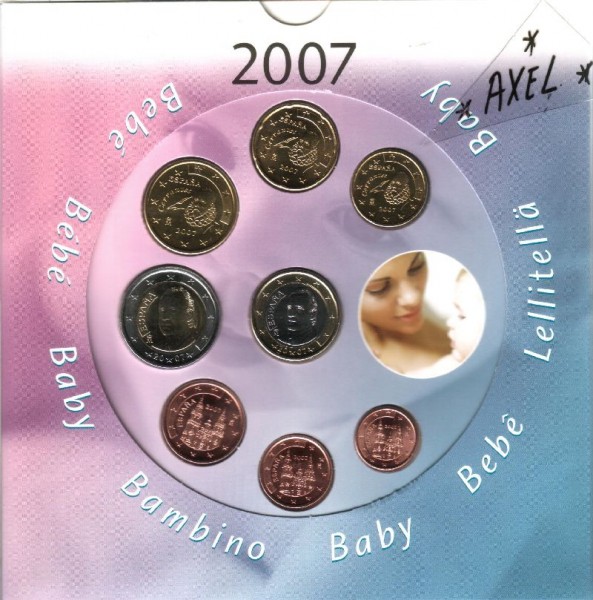 (afbeelding voor) Baby set Slovenië 2007 BU uitgave De Ruiter